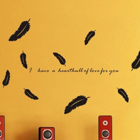 Creative Feather Wall Sticker