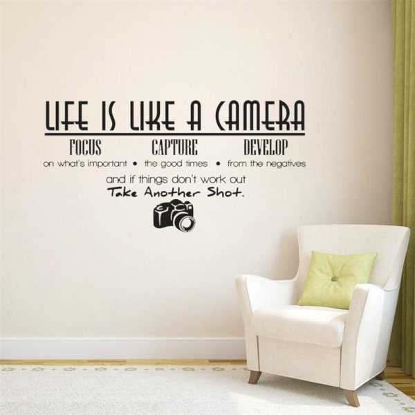 Life is like camera wall sticker