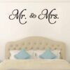 Mr and Mrs wall sticker