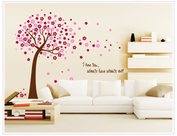 Pink Cherry Tree Wall Sticker - INAM Bazaar