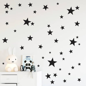 52 stars wall sticker