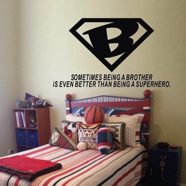 Brother super hero wall sticker