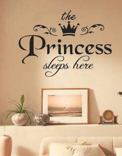 The Princess Sleeps Here Wall Sticker